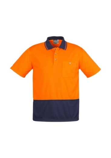 Picture of Syzmik Unisex Hi Vis Basic Spliced Polo Shirt 100% Polyester Short Sleeve