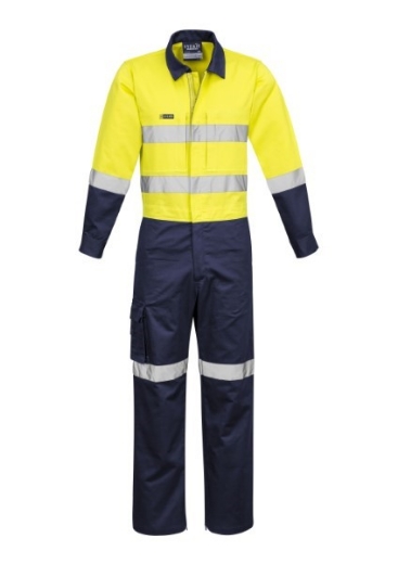 Picture of Syzmik Mens Lightweight Cotton Drill Overalls with Reflective Tape