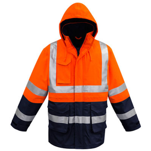 Picture of Syzmik Flame Resistant Arc Rated Anti Static Waterproof Jacket with Reflective Tape HRC2, ATPV 16.8cal