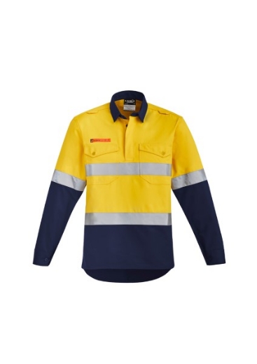 Picture of Syzmik Flame Resistant Shirt Closed Front with Reflective Tape Metatech HRC2, ATPV 9.1cal