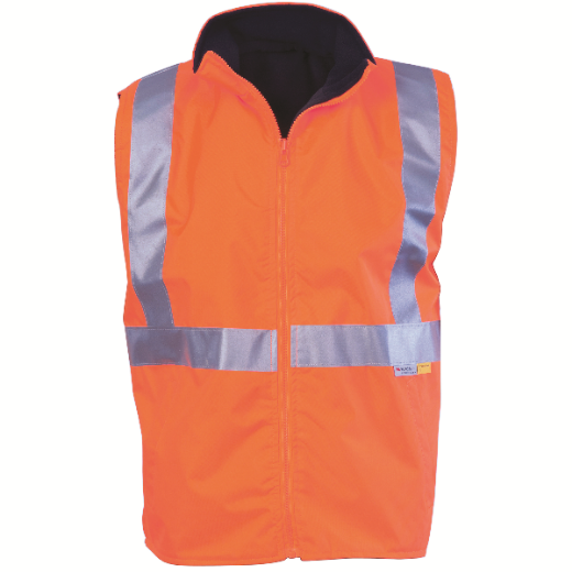 Picture of DNC Reversable Vest Polyester PU with Reflective Tape Polar Fleece Inner