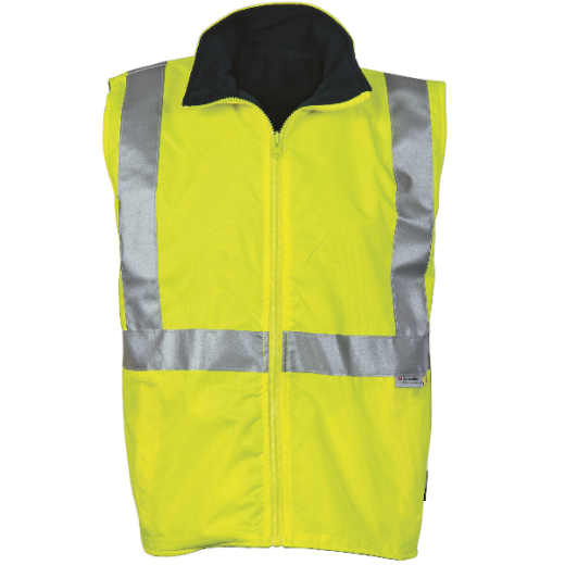 Picture of DNC Reversable Vest Polyester PU with Reflective Tape Polar Fleece Inner