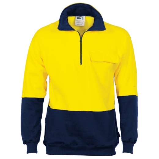 Picture of DNC Windcheater 1/2 Zip 100% Cotton 2 Tone