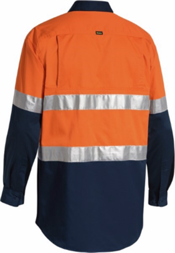 Picture of Bisley Cool Lightweight Shirt Long Sleeve 2 Hoop Reflective Tape