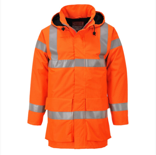 Picture of Portwest Bizflame Flame Resistant Flame Resistant Rain Jacket with Reflective Tape