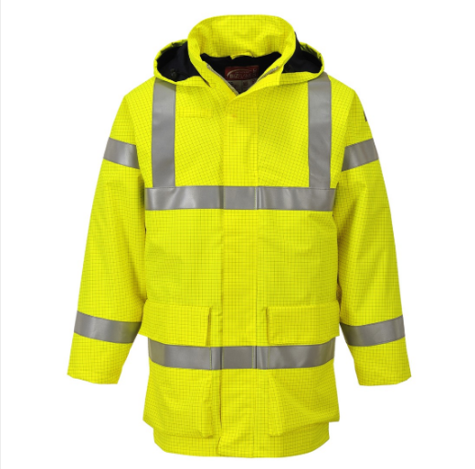 Picture of Portwest Bizflame Flame Resistant Flame Resistant Rain Jacket with Reflective Tape