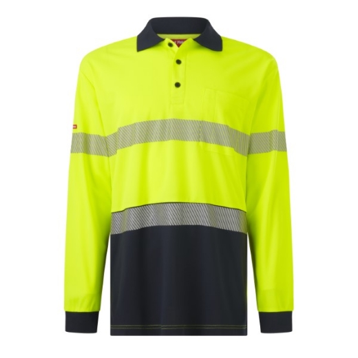Picture of Hard Yakka Core Long Sleeve Hi-Vis Taped Polo