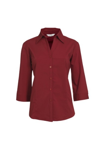 Picture of Biz Collection Ladies Metro Shirt 3/4 Sleeve 65% Cotton 30% polyester 5% elastane