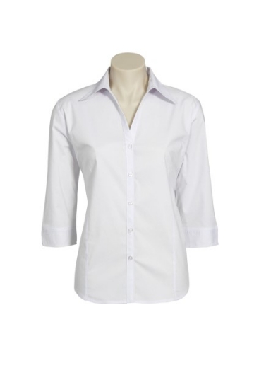 Picture of Biz Collection Ladies Metro Shirt 3/4 Sleeve 65% Cotton 30% polyester 5% elastane