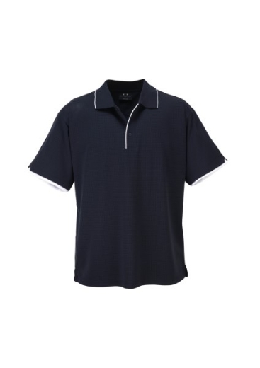 Picture of Biz Collection Mens Elite Polo Shirt Self Check 100% Bizcool breathable polyester
