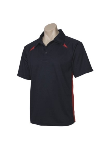 Picture of Biz Collection Mens Splice Polo Shirt 100% Bizcool Breathable Polyester Mesh Knit