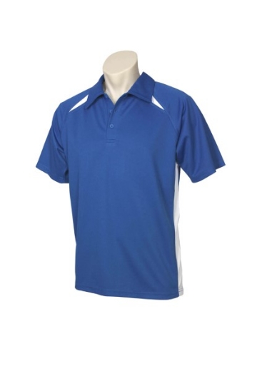 Picture of Biz Collection Mens Splice Polo Shirt 100% Bizcool Breathable Polyester Mesh Knit