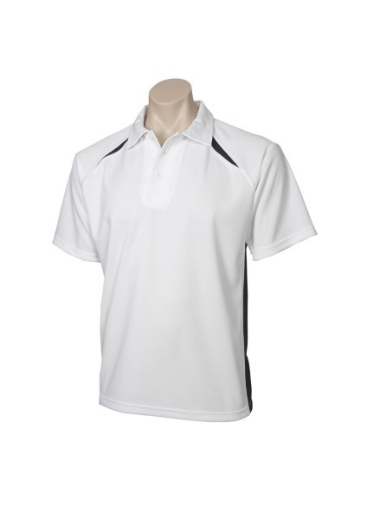 Picture of Biz Collection Mens Splice Polo Shirt 100% Bizcool Breathable Polyester Mesh Knit