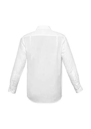 Picture of Biz Collection Mens Luxe Shirt Long Sleeve 100% Cotton mini herringbone