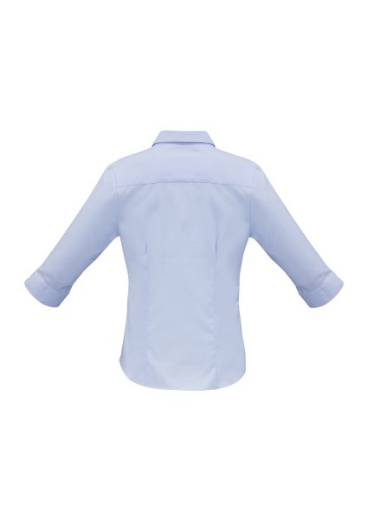 Picture of Biz Collection Ladies Luxe Shirt 3/4 Sleeve 100% Cotton mini herringbone