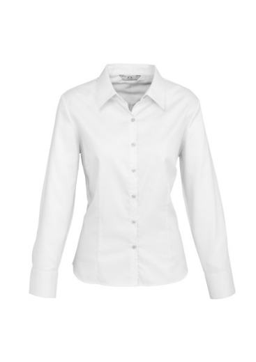Picture of Biz Collection Ladies Luxe Shirt Long Sleeve 100% Cotton mini herringbone