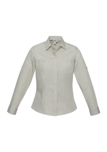Picture of Biz Collection Ladies Bondi Shirt Roll-Up Long Sleeve 65% Polyester 35% Cotton Poplin