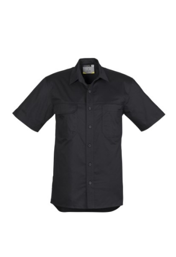 Picture of Syzmik Mens Light Weight Tradie Shirt 100% Cotton Short Sleeve