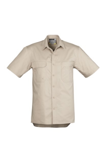 Picture of Syzmik Mens Light Weight Tradie Shirt 100% Cotton Short Sleeve