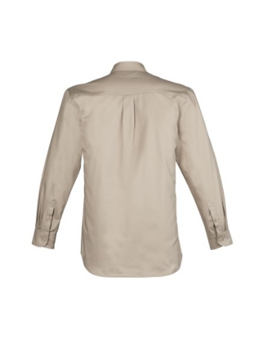 Picture of Syzmik Mens Light Weight Tradie Shirt 100% Cotton Long Sleeve