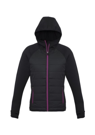 Picture of Biz Collection Ladies Stealth Tech Hybrid Hoodie Jacket