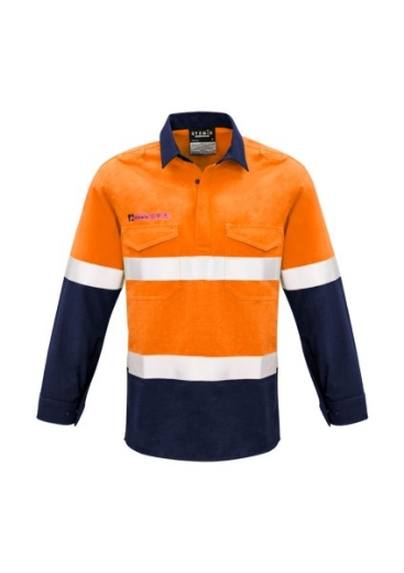 Picture of Syzmik Flame Resistant Shirt Lightweight Closed Front with Reflective Tape Metatech HRC1