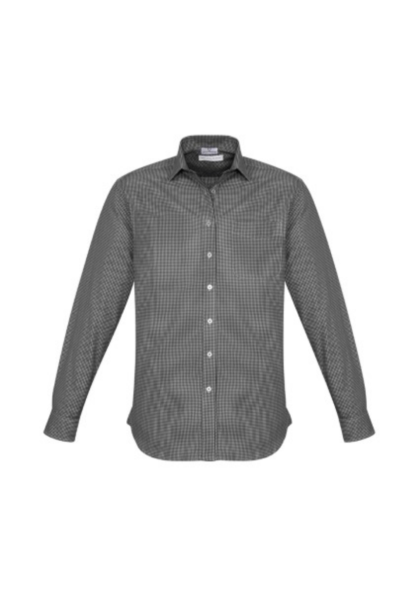 Picture of Biz Collection Mens Ellison Check Shirt Long Sleeve 55% Cotton 45% Polyester