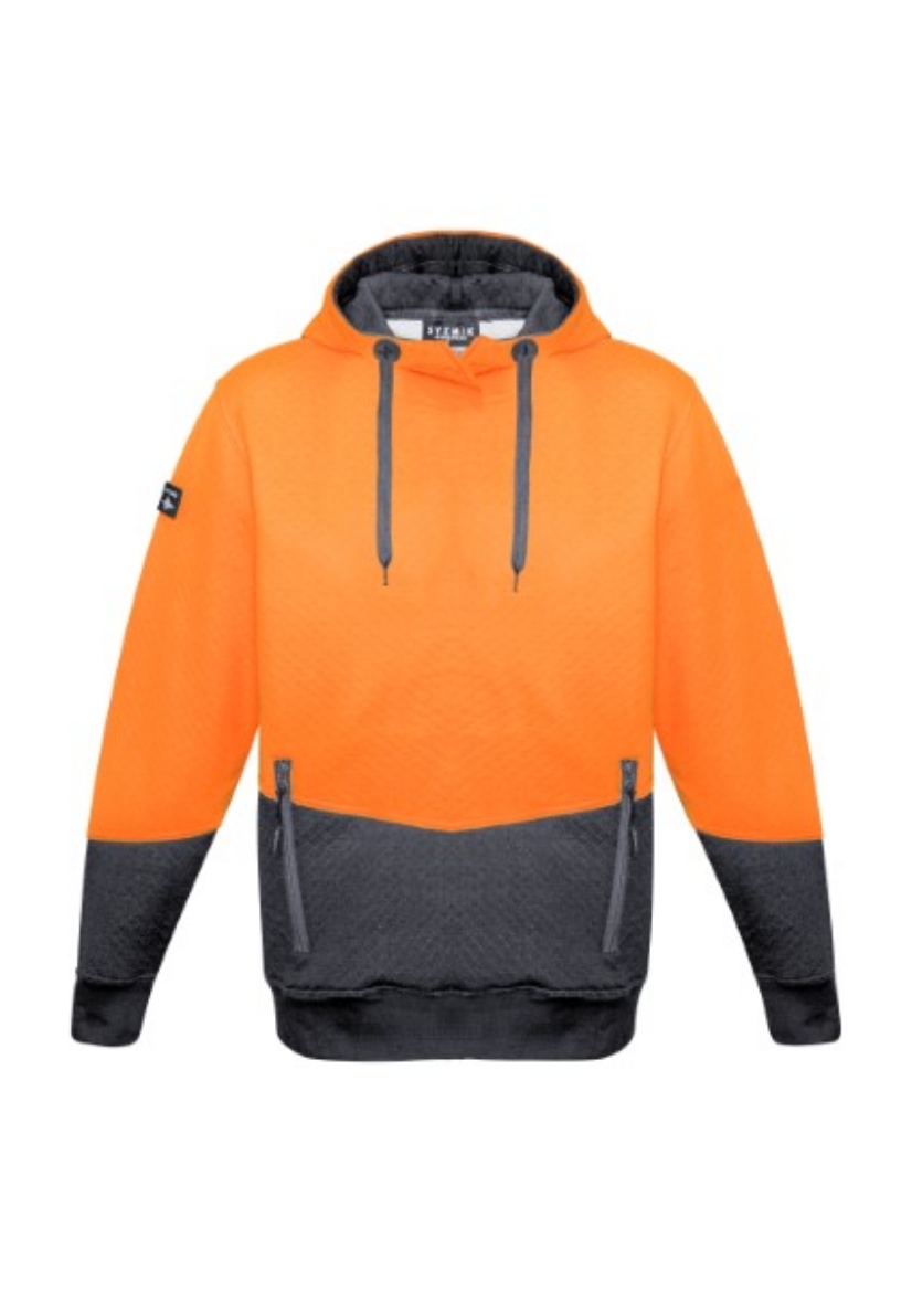 Picture of Syzmik Unisex Textured Jacquard Hoodie 2 Tone Hi Vis