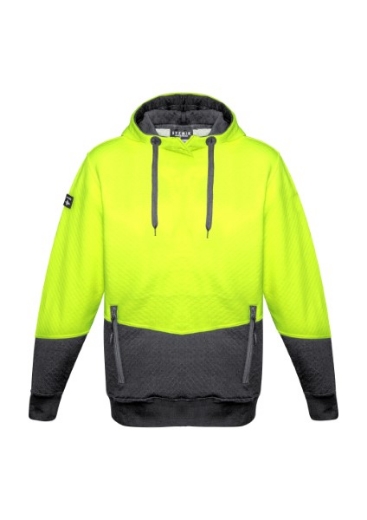 Picture of Syzmik Unisex Textured Jacquard Hoodie 2 Tone Hi Vis
