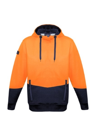 Picture of Syzmik Unisex Textured Jacquard Hoodie 2 Tone Hi Vis