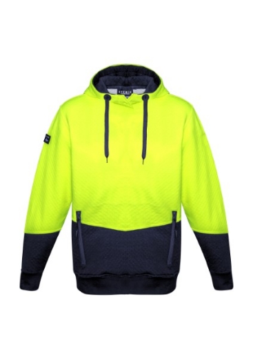 Picture of Syzmik Unisex Textured Jacquard Hoodie 2 Tone Hi Vis