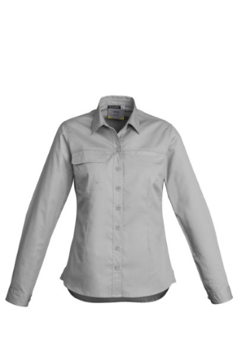Picture of Syzmik Ladies Light Weight Tradie Shirt 100% Cotton Long Sleeve
