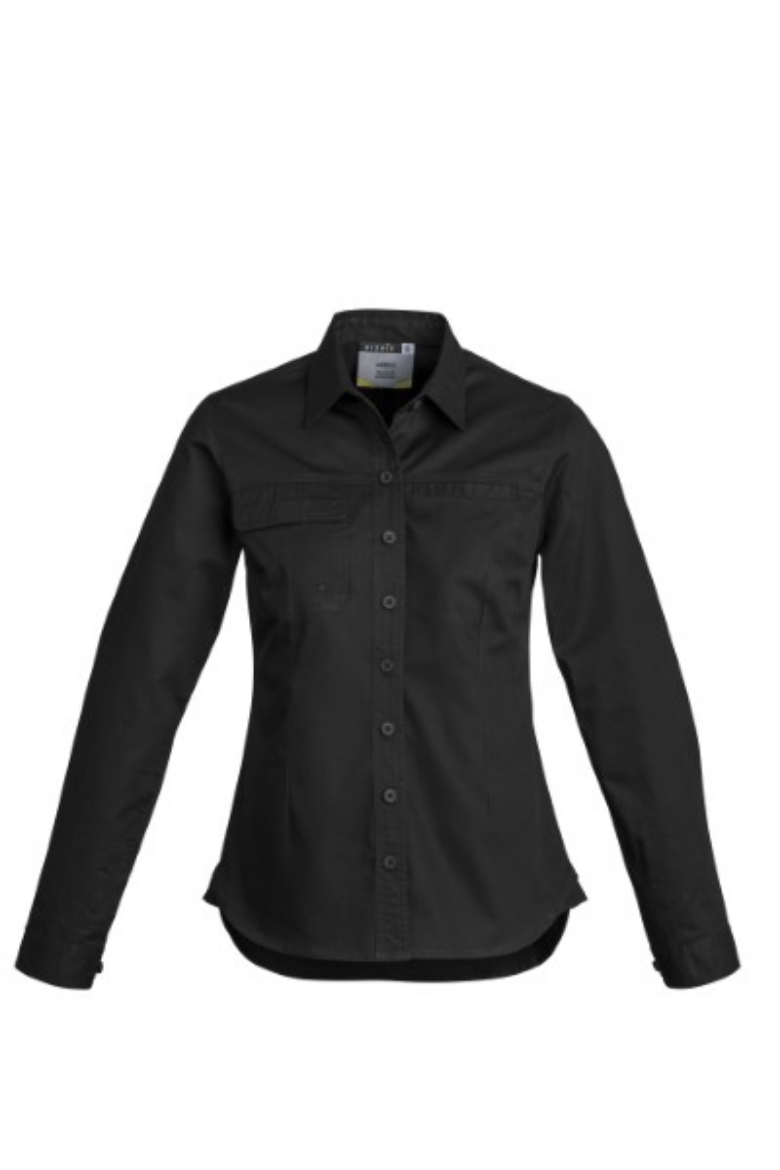 Picture of Syzmik Ladies Light Weight Tradie Shirt 100% Cotton Long Sleeve