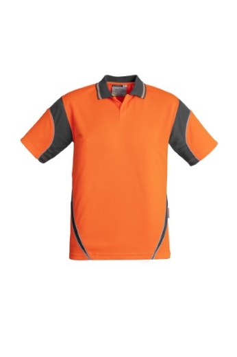 Picture of Syzmik Mens Aztec Hi Vis Polo Shirt 100% Polyester Short Sleeve