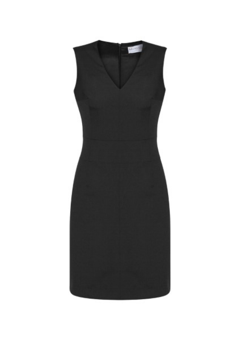 Picture of Biz Corporates Ladies Sleeveless V Neck Dress Wool Stretch
