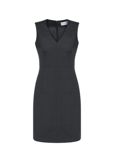 Picture of Biz Corporates Ladies Sleeveless V Neck Dress Wool Stretch