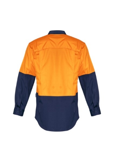 Picture of Syzmik Mens Hi Vis Spliced Rugged Shirt Long Sleeve