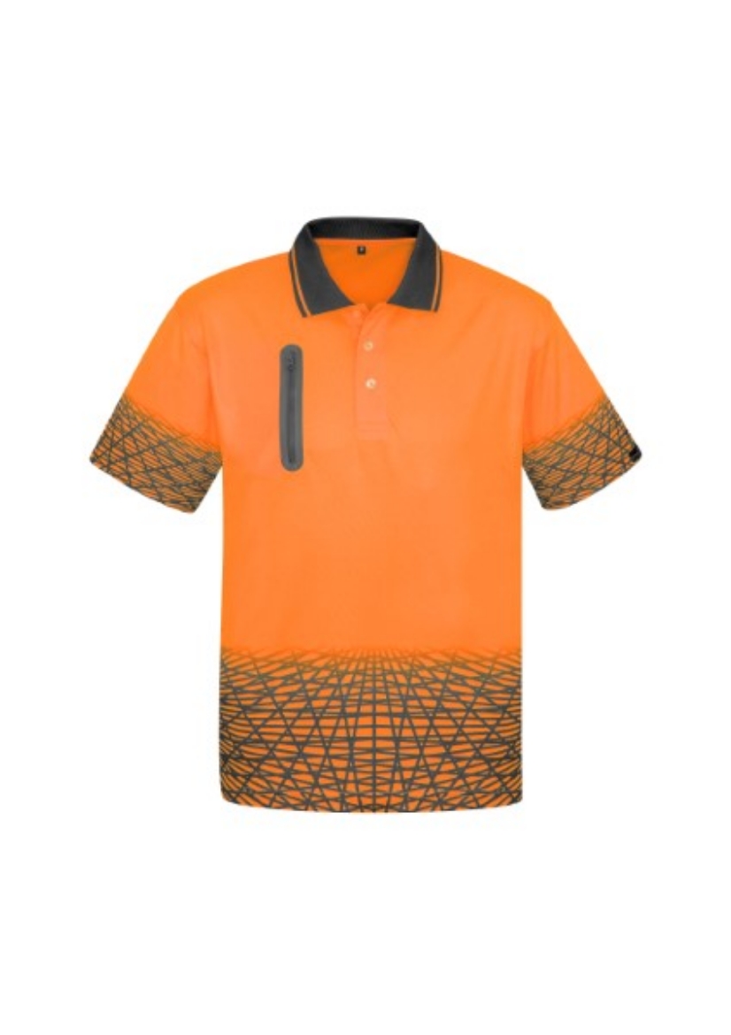 Picture of Syzmik Mens Tracks Polo Shirt 100% Polyester Short Sleeve