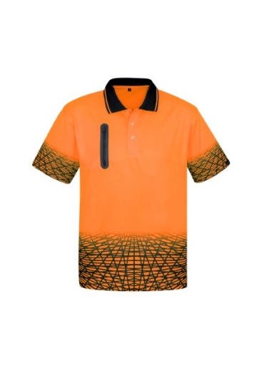 Picture of Syzmik Mens Tracks Polo Shirt 100% Polyester Short Sleeve
