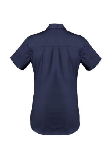 Picture of Syzmik Ladies Light Weight Tradie Shirt 100% Cotton Short Sleeve