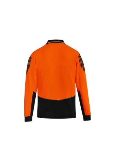 Picture of Syzmik Mens Flux Polo Shirt 100% Polyester Long Sleeve