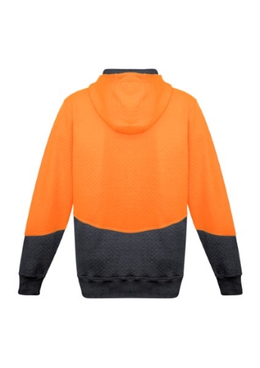 Picture of Syzmik Unisex Textured Jacquard Full Zip Hoodie 2 Tone Hi Vis