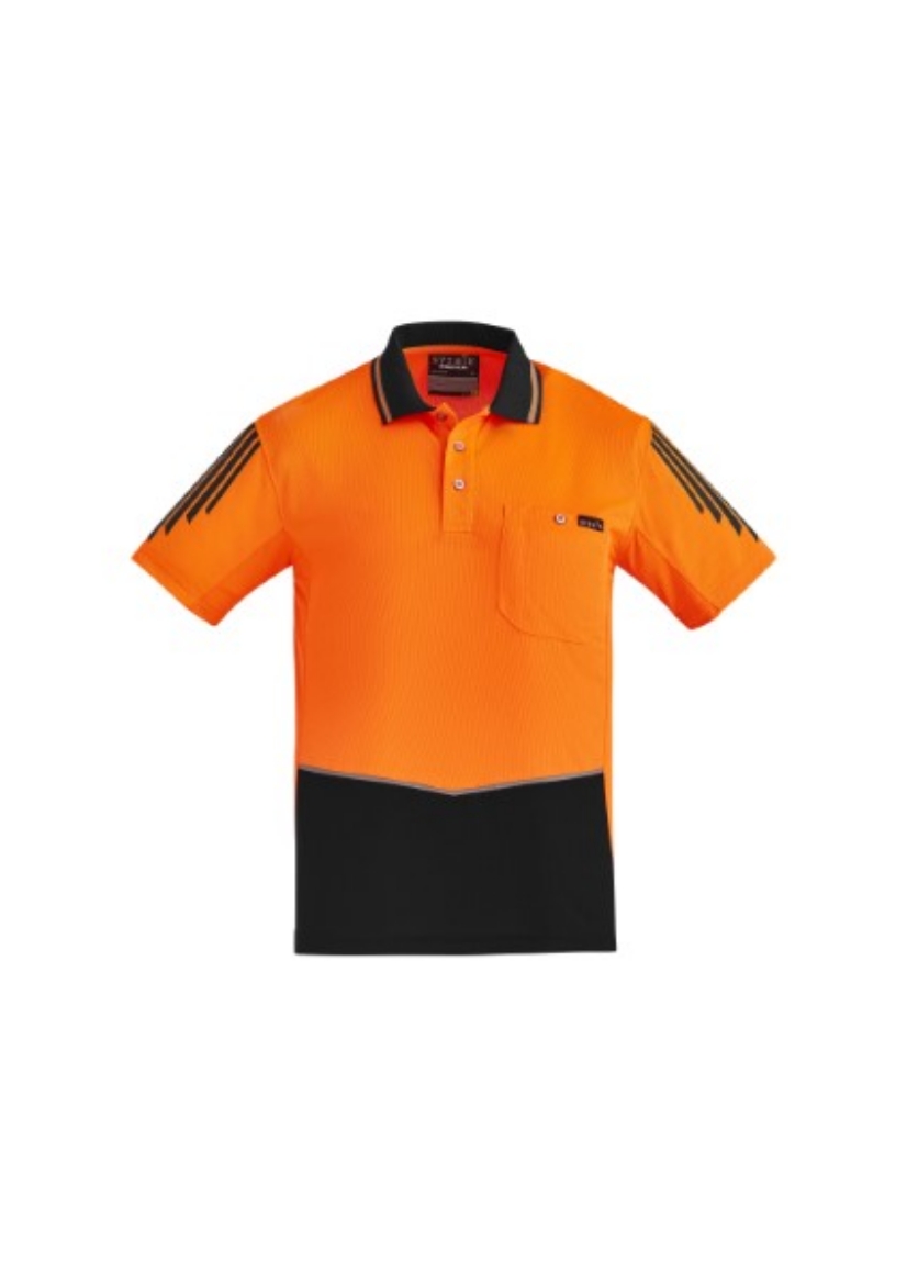 Picture of Syzmik Mens Flux Polo Shirt 100% Polyester Short Sleeve