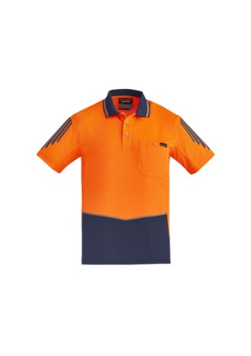 Picture of Syzmik Mens Flux Polo Shirt 100% Polyester Short Sleeve