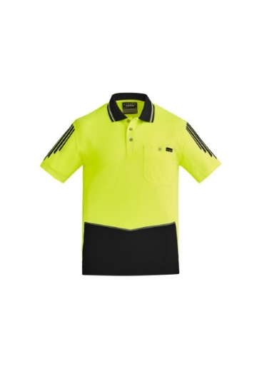 Picture of Syzmik Mens Flux Polo Shirt 100% Polyester Short Sleeve