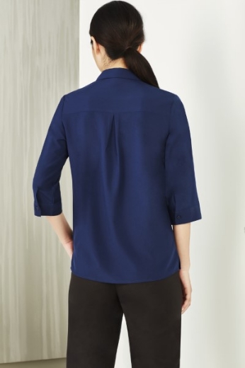 Picture of Bizcare Ladies Easy Stretch Plain Shirt 3/4 Sleeve