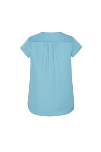 Picture of Biz Corporates Ladies Kayla Top Short Sleeve V Neck Pleat