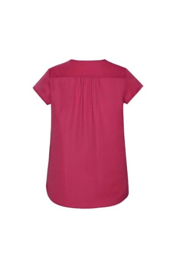Picture of Biz Corporates Ladies Kayla Top Short Sleeve V Neck Pleat