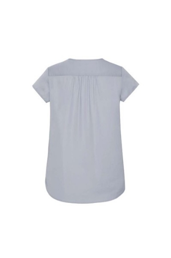 Picture of Biz Corporates Ladies Kayla Top Short Sleeve V Neck Pleat