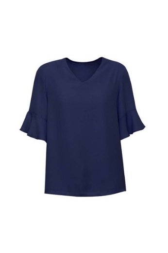 Picture of Biz Corporates Ladies Aria Fluted Sleeve Blouse